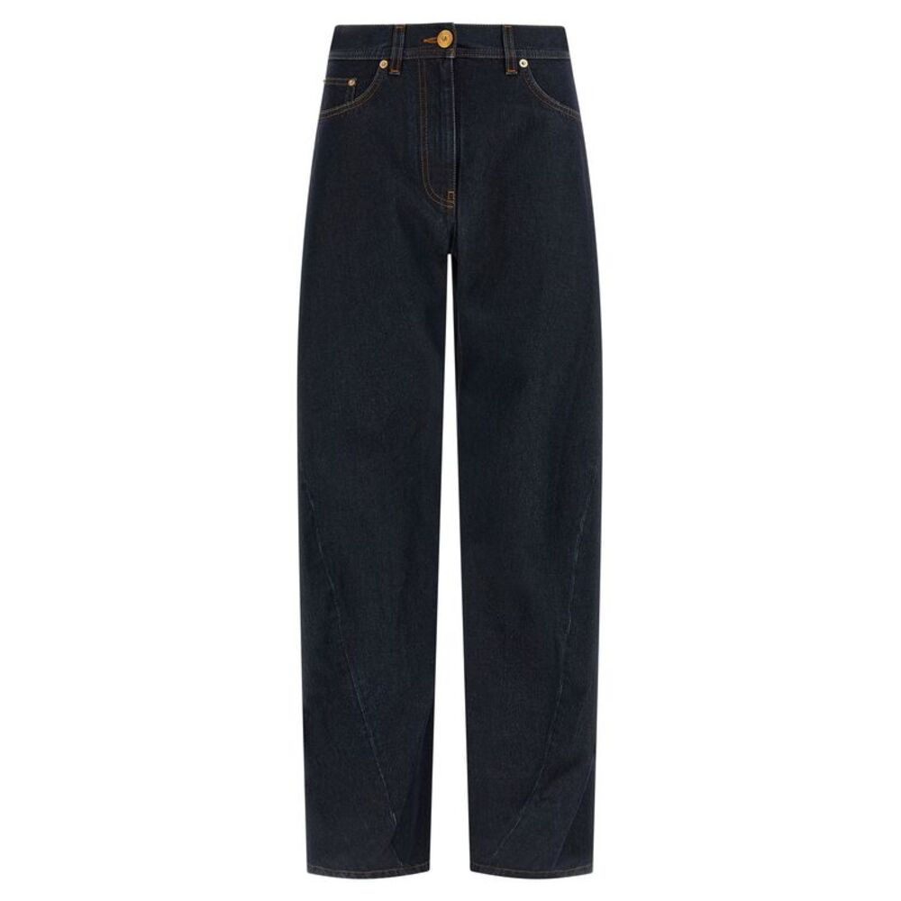 Versace Blue Cotton High-Waisted Women's Jean